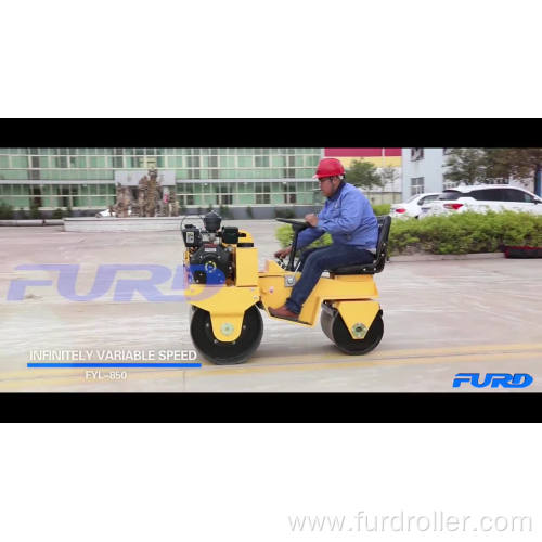 Ride on tandem vibratory roller road roller compactor FYL-850